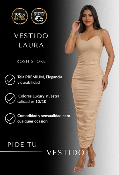 Vestido corto elegante para mujer en cuero sintético premium ROSH STORE